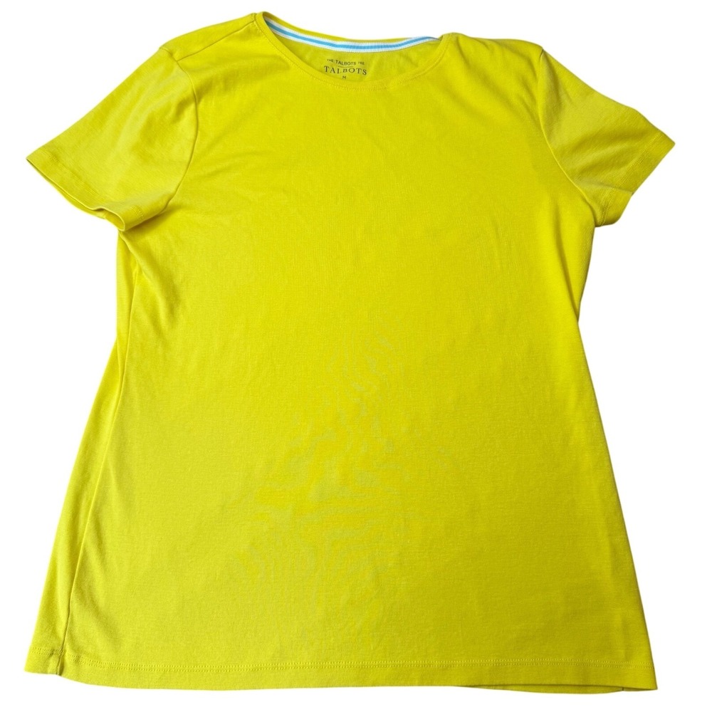 Talbots The Talbots Tee Womens M Pima Cotton Yellow Minimalist Quiet Luxury Soft